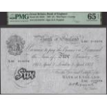 Bank of England, Kenneth O. Peppiatt, Â£5, 3 April 1947, serial number L82 010376, in PMG hol...