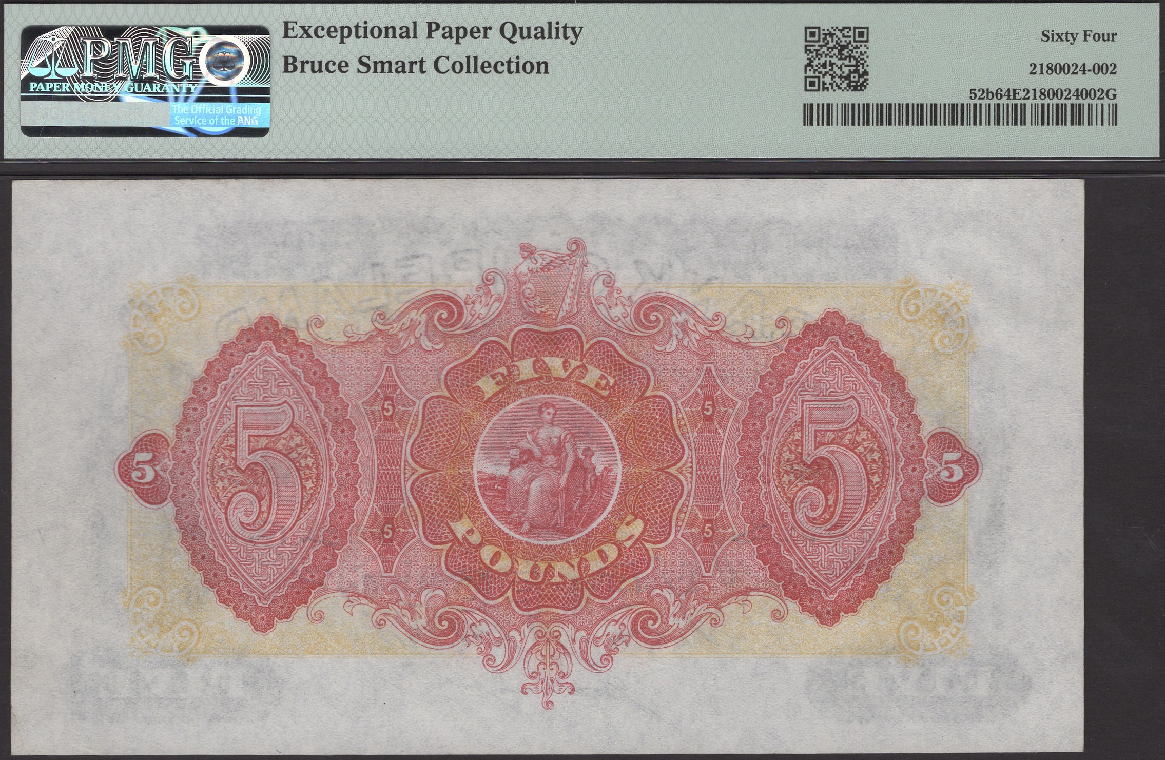 Bank of Ireland, Â£5, 2 December 1940, serial number S/15 043533, Frazer signature, in PMG ho... - Image 2 of 2