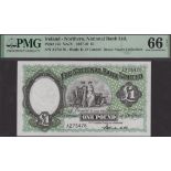 The National Bank Limited, Â£1, 2 October 1939, serial number A275476, Green signature, in PM...