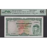 Banco Nacional Ultramarino, Portuguese India, specimen 600 Escudos, 2 January 1959, serial n...