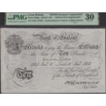 Bank of England, Basil G. Catterns, Operation Bernhard, Â£10, Leeds, 10 January 1933, serial...