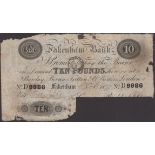 Fakenham Bank, for Gurneys, Birkbeck & Co., cancelled Â£10, 8 October 1877, serial number D99...