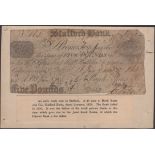 Stafford Bank, for Birch, Yates & Co., Â£5, 16 January 1823, serial number 863, Yates signatu...