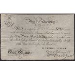 Bank of Economy, 9 Church Street, Liverpool, an advertising note for 1 Guinea, 30 March 1833...