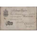 Selwyns Theatre, an American advertising note denominated Â£5, in the style of the Bank of En...