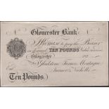 Gloucester Bank, for Gladstone, Turner, Montague, Turner & Nicholls, proof on thin paper for...