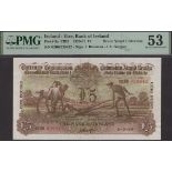 Currency Commission, Bank of Ireland, Â£5, 6 May 1929, serial number 02BK 028442, Brennan and...
