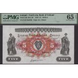 Bank of Ireland, Â£5, 1 October 1958, serial number S/25 052045, Skuce signature, in PMG hold...
