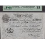 Bank of England, Kenneth O. Peppiatt, Operation Bernhard, Â£10, London, 18 March 1936, serial...