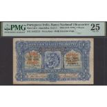 Banco Nacional Ultramarino, Portuguese India, 1 Rupia, 1 January 1924, serial number A492131...