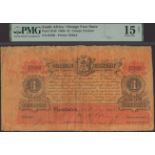 Orange Free State Government, Â£1, 3 February 1860, serial number 07686, in PMG holder 15 NET...