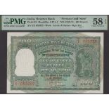 Reserve Bank of India, Persian Gulf Issue, 100 Rupees, ND (1957-62), serial number Z/3 05302...