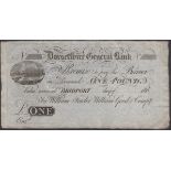 Dorsetshire General Bank, for William Fowler, William Good & Compy, unissued Â£1, 180-, no se...