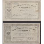 Gouvernements Noots, Â£1 and Â£5, Pietersburg, 1 April 1901, serial numbers 35347A and 5179A,...