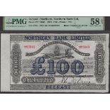 Northern Bank Limited, Â£100, 2 June 1919 (1929), serial number 5843, Craig signature, large...