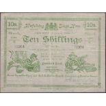 Siege of Mafeking, 10 Shillings, March 1900, serial number 2631, 'Commaning' misspelled, two...