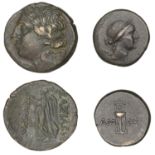 Greek Coinages, PONTOS, Amisos, Ã† Unit, c. 125-100 (under Mithradates VI), head of Artemis r...