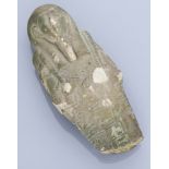 Egypt, Late Period (664-332 BC), 26th Dynasty, a pale green glazed faience shabti (upper par...