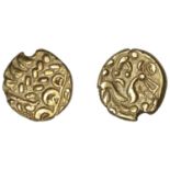 CORIELTAUVI, Early Uninscribed issues, Stater, British H [North East Coast type], wreath pat...