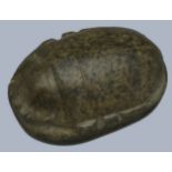 Egypt, Ptolemaic Period (305-30 BC), Scarab, green stone heart-shape with a plain base, 43mm...