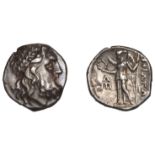 Greek Coinages, BOEOTIA, Federal coinage, Drachm, 225-171, laureate head of Poseidon right,...