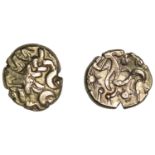 CORIELTAUVI, Early Uninscribed issues, Stater, British H [North East Coast type], wreath pat...