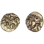 CORIELTAUVI, Early Uninscribed series, Stater, South Ferriby type, wreath pattern, rev. styl...