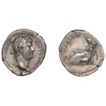 Hadrian, Denarius, 130-3, laureate bust right, drapery on far shoulder, rev. Africa reclinin...