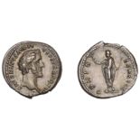 Antoninus Pius, Denarius, 141-3, bare head right, rev. genio senatvs, Genius standing left,...