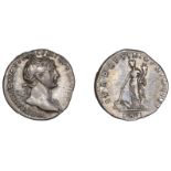Trajan, Denarius, 112, laureate bust right, drapery on left shoulder, rev. spqr optimo princ...