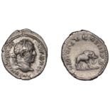 Caracalla, Denarius, 212, laureate head right, rev. elephant right, 2.63g/12h (RIC 199; RSC...
