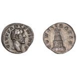 Divus Antoninus Pius, Denarius, 161, bare head right, rev. consecratio, crematorium of four...