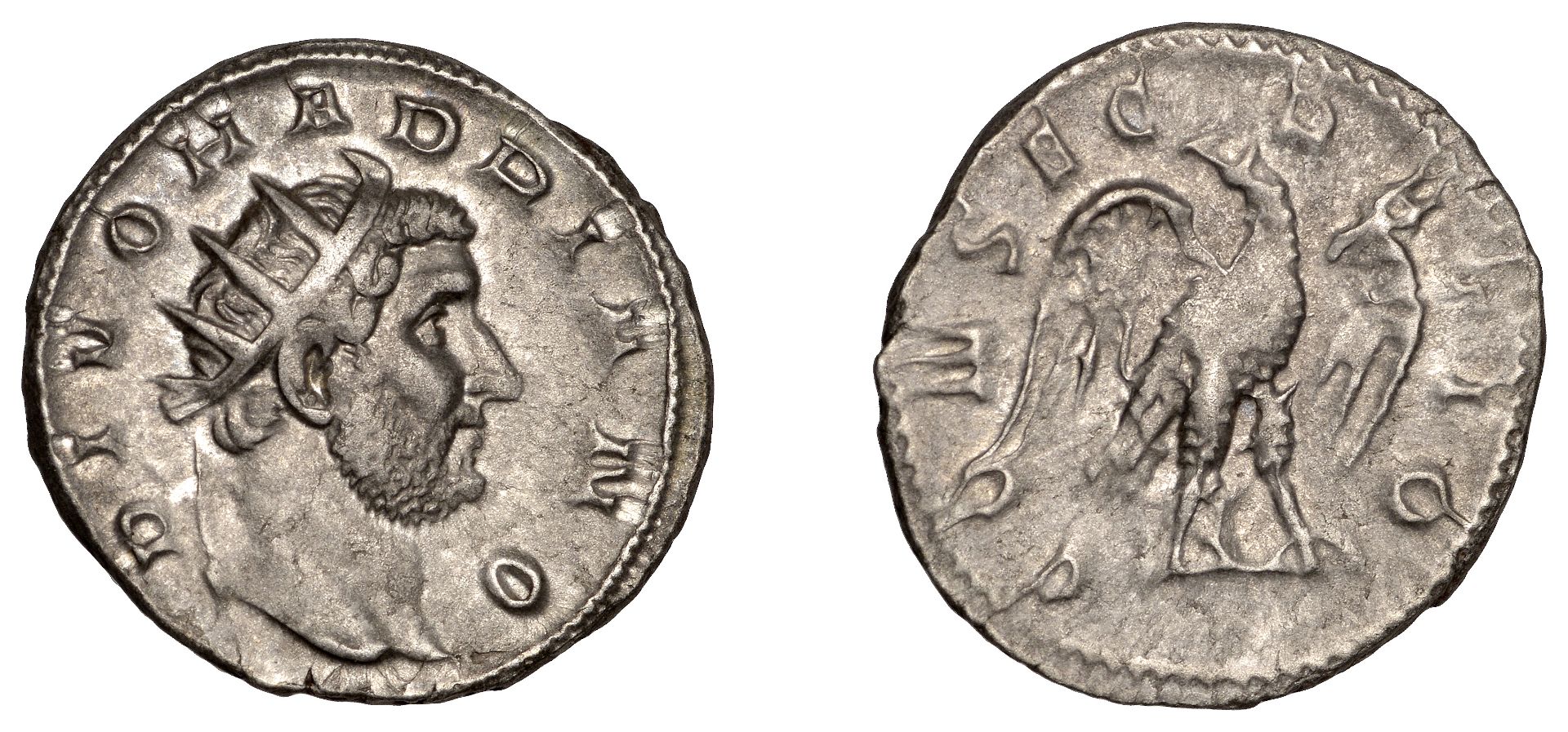 Divus Hadrian (d. 138), Antoninianus, Restoration issue by Trajan Decius, 251, radiate head...
