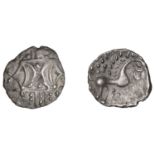 ICENI, Ecen, silver Unit, Symbol type, two crescents back-to-back, rev. horse right, three p...