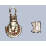 Egypt, Late Period (664-332 BC), Hathor gold hollow pendant, double-faced, possibly Nubian,...