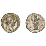 Hadrian, Denarius, c. 134-8, laureate bust right, rev. Italia standing left, holding sceptre...