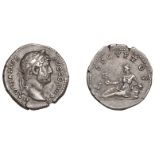 Hadrian, Denarius, 130-3, laureate head right, rev. Ã†gyptos reclining left, holding up sistr...