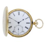 Rotherhams. A gold hunting cased watch, 1855. Movement: gilded three quarter plate, jewelle...