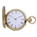 Swiss. Retailed by F. Messil, Mauritius. A gold hunting-cased watch, circa 1890. Movement:...