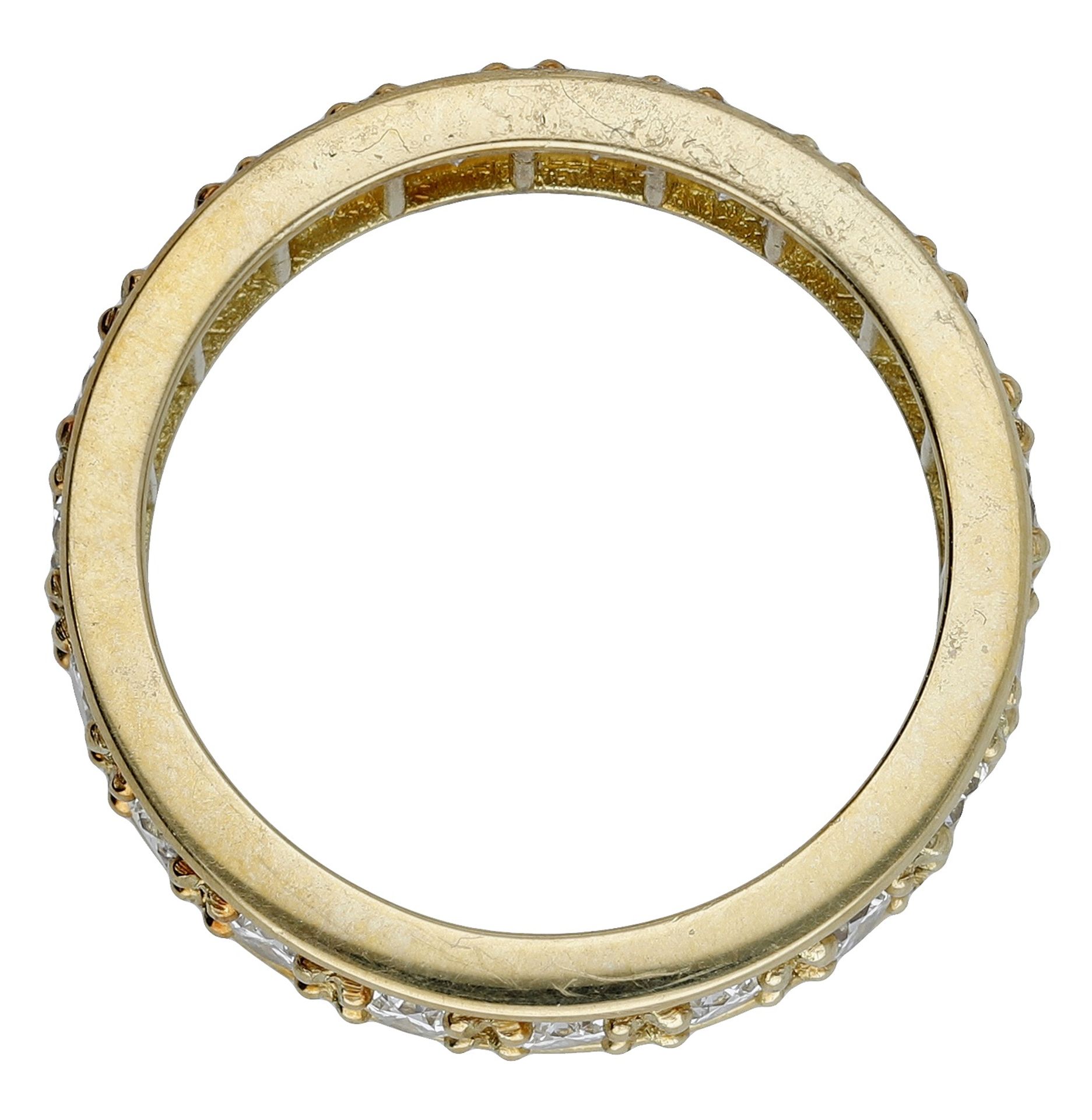 An 18ct yellow gold diamond eternity ring, claw-set throughout with brilliant-cut diamonds,... - Image 2 of 3