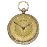 Thomas Allcock, A gold consular cased watch, 1875. Movement: gilded full plate, lever escap...