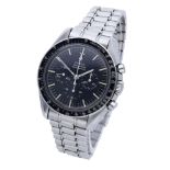 Omega. A stainless steel chronograph wristwatch with bracelet, Ref. 105.012-66, 'Pre Moon' S...