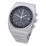 Omega. A stainless steel tonneau-form automatic chronograph wristwatch, Ref. 378081/ST178000...