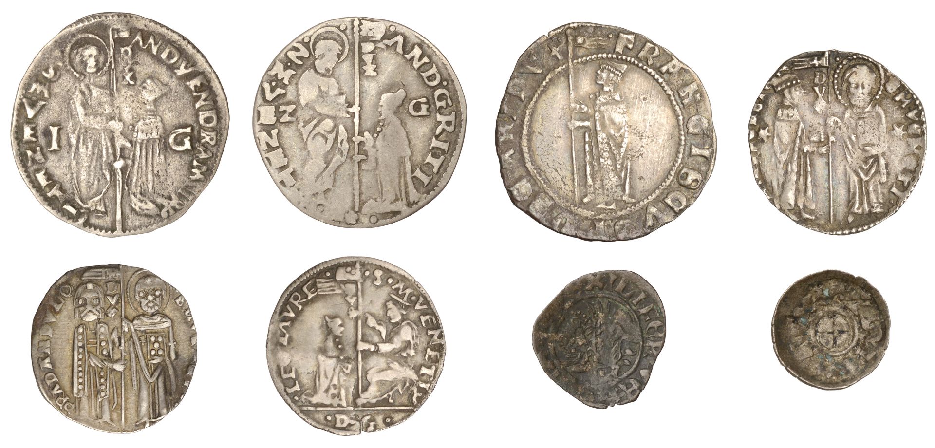 Italy, VENICE, Francesco Foscari (1423-57), Grossone da 8 Soldi, 2.97g/6h (Paolucci 2); toge... - Bild 2 aus 2