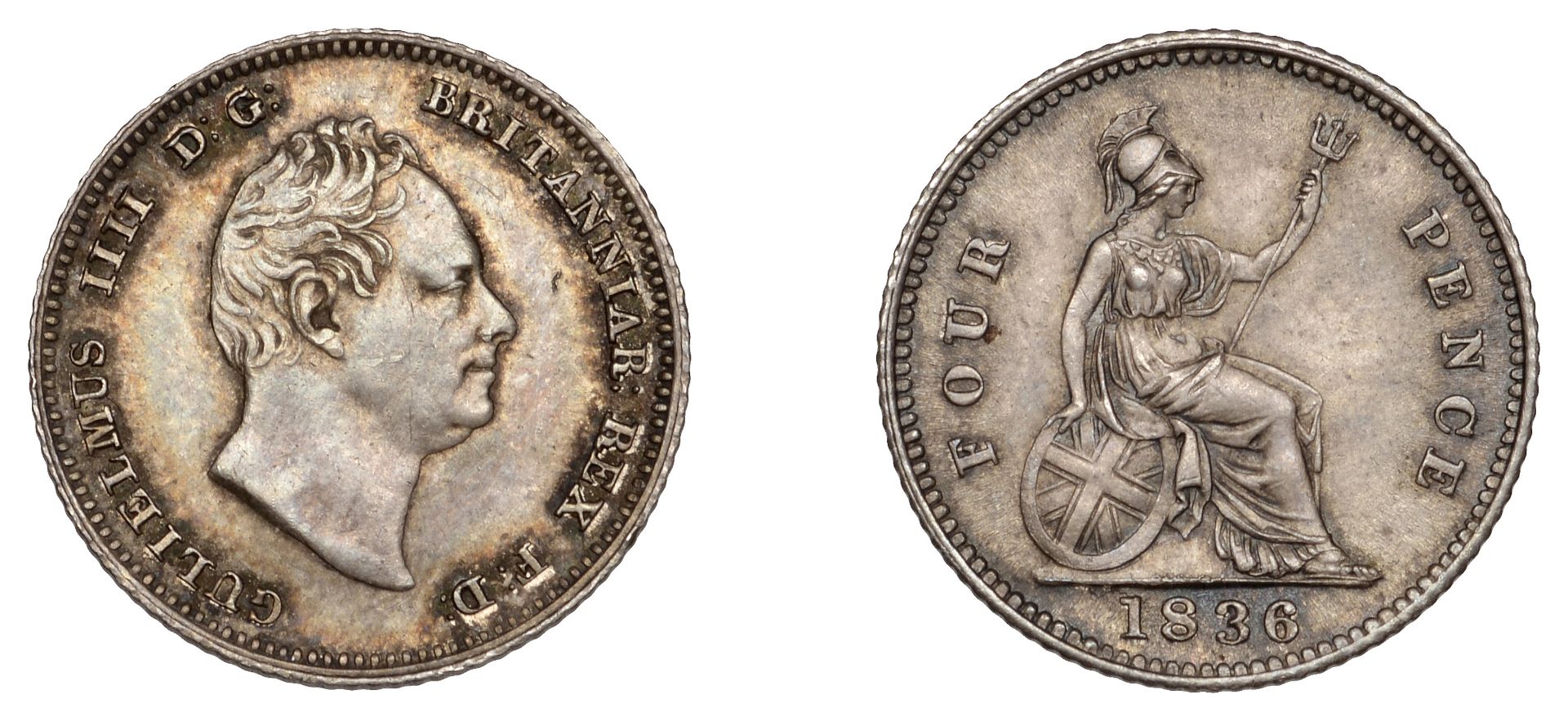 William IV (1830-1837), Groat, 1836 (ESC 2515; S 3837). Small mark on cheek, otherwise extre...