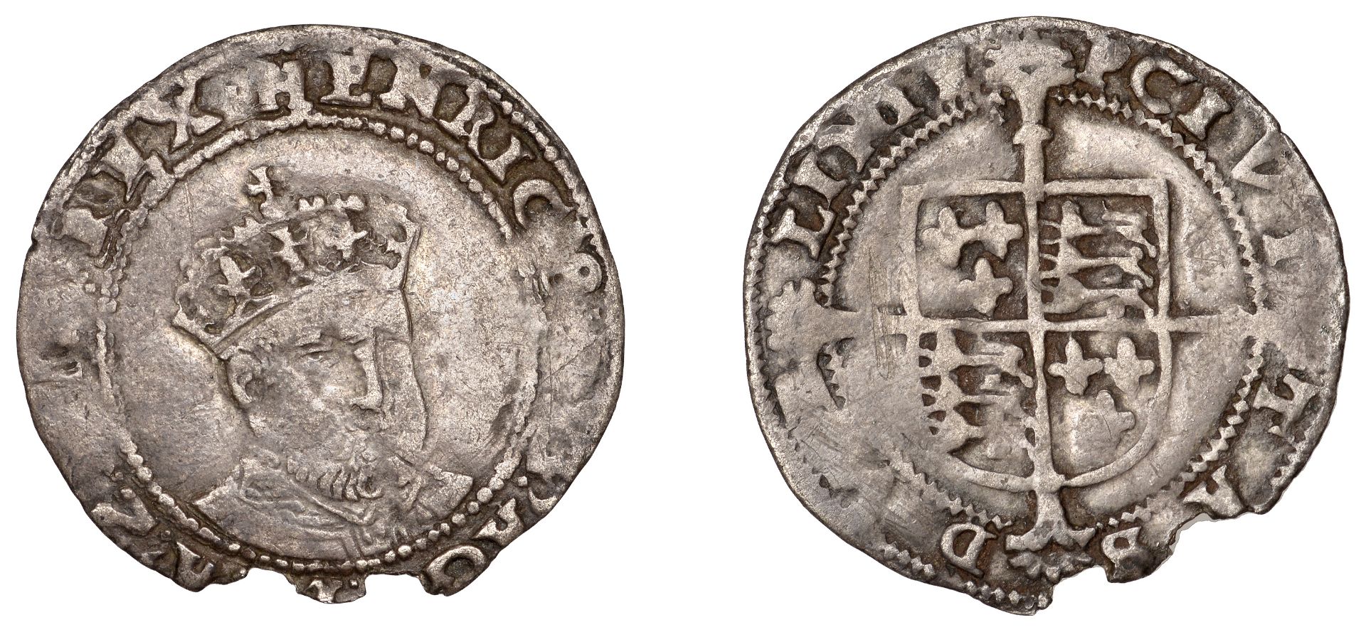 Henry VIII (1509-1547), Posthumous coinage, Sixpenny Groat, type IV, Dublin, mm. p on rev. o...