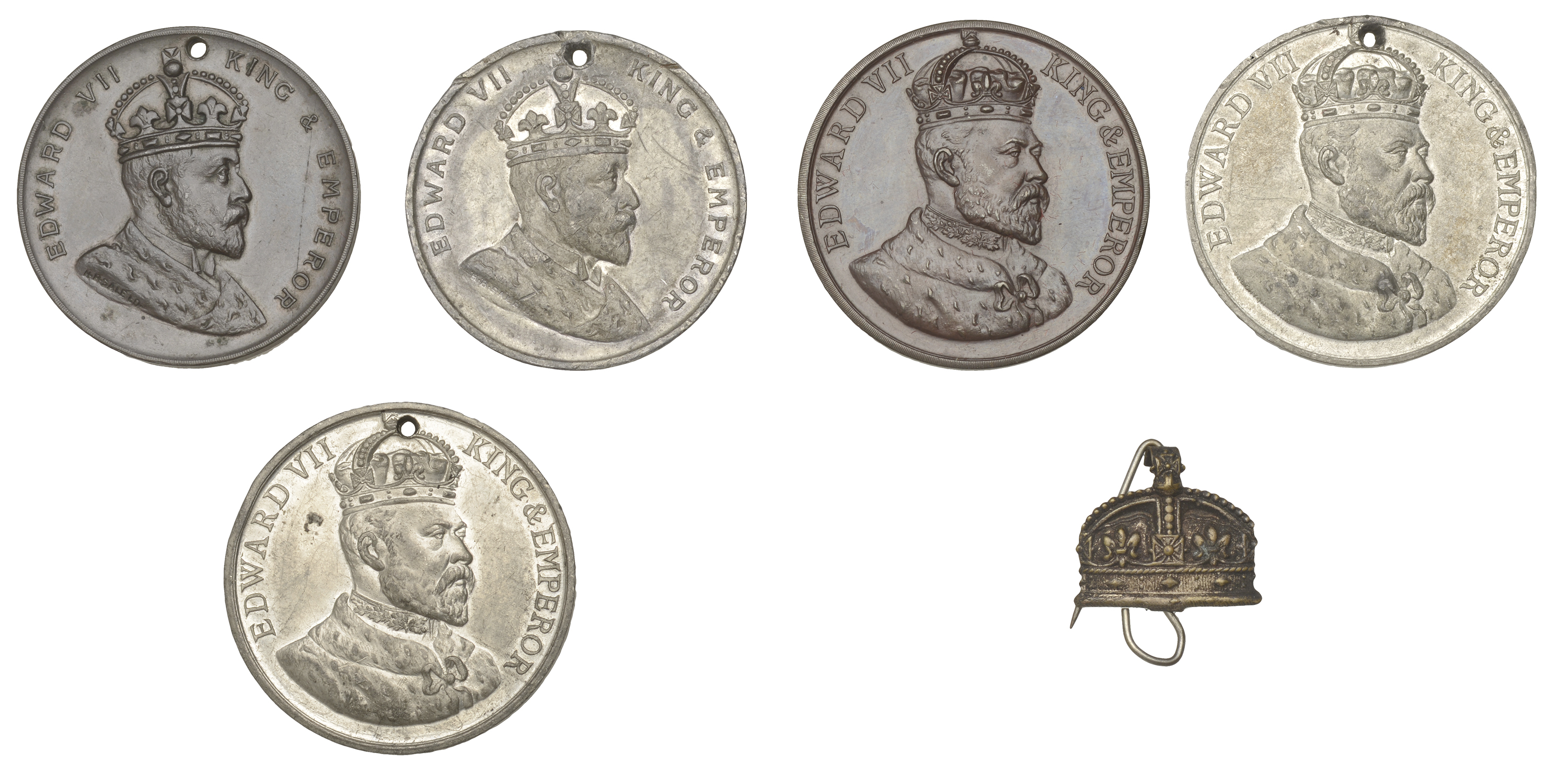 Coronation, 1902, medals (2) by H.B. Sale, white metal, 38mm (C & W 4548A.4), Tonbridge, whi...