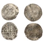 Edward III (1327-1377), Bp Hatfield, Fourth coinage, Pennies (2), Transitional Treaty period...