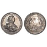 RUSSIA, Establishment of the Navy, 1696, a silver medal by S. Ivanov & V. Alexeev (after S....