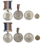 Coronation, 1902, a silver medal, unsigned, 20mm (C & W 4185A.1a); a white medal medal by W....